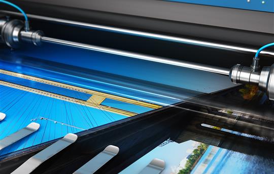 printer printing color photo