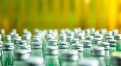 beverage bottles on orange background