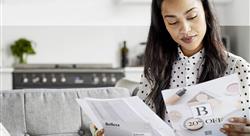 woman reading mail