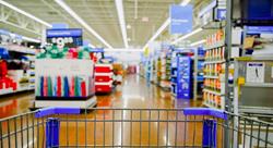 cart view in a supermarket main aisle