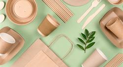 recyclable products with a green leaf